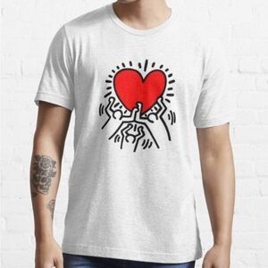 Keith Haring organic cotton loose fit T-shirt Men’s  Sz Small Pop Art graffiti